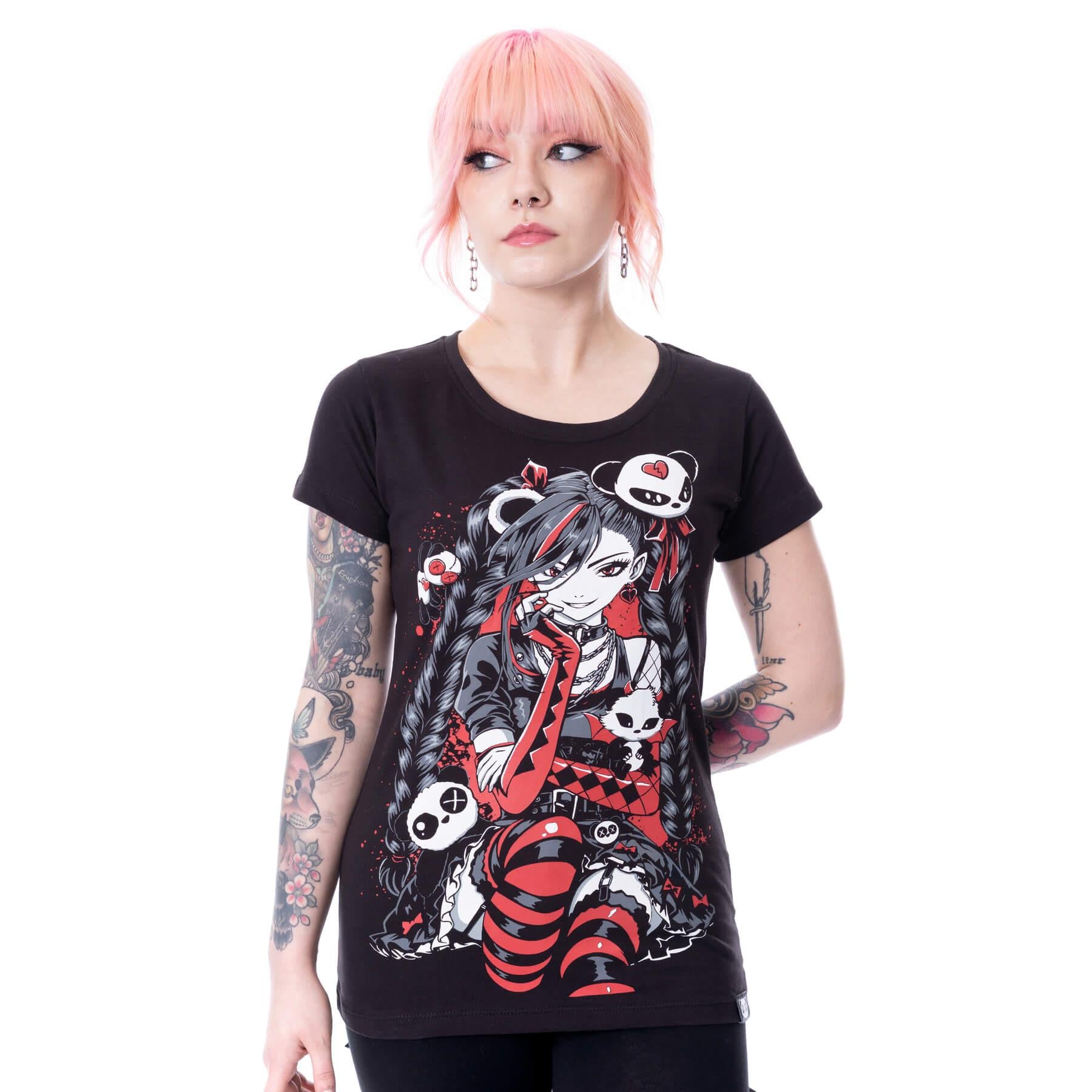 CUPCAKE CULT PANDA CULT T-SHIRT - BLACK – Osiris Gothic