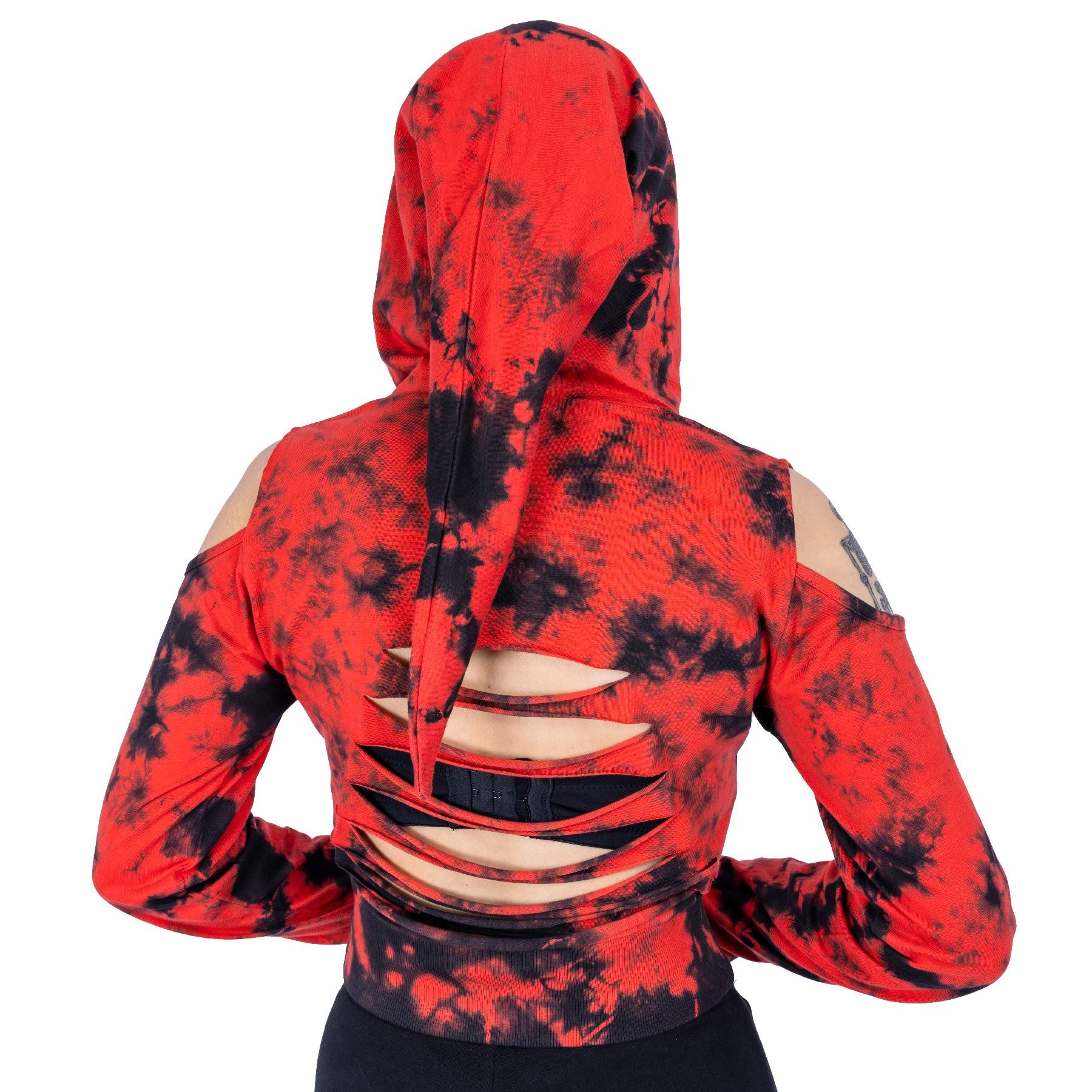 Innoent Rcjed Back INNOCENT LIFESTYLE MORRIGAN HOOD - RED/BLACK TIE DYE – Osiris Gothic