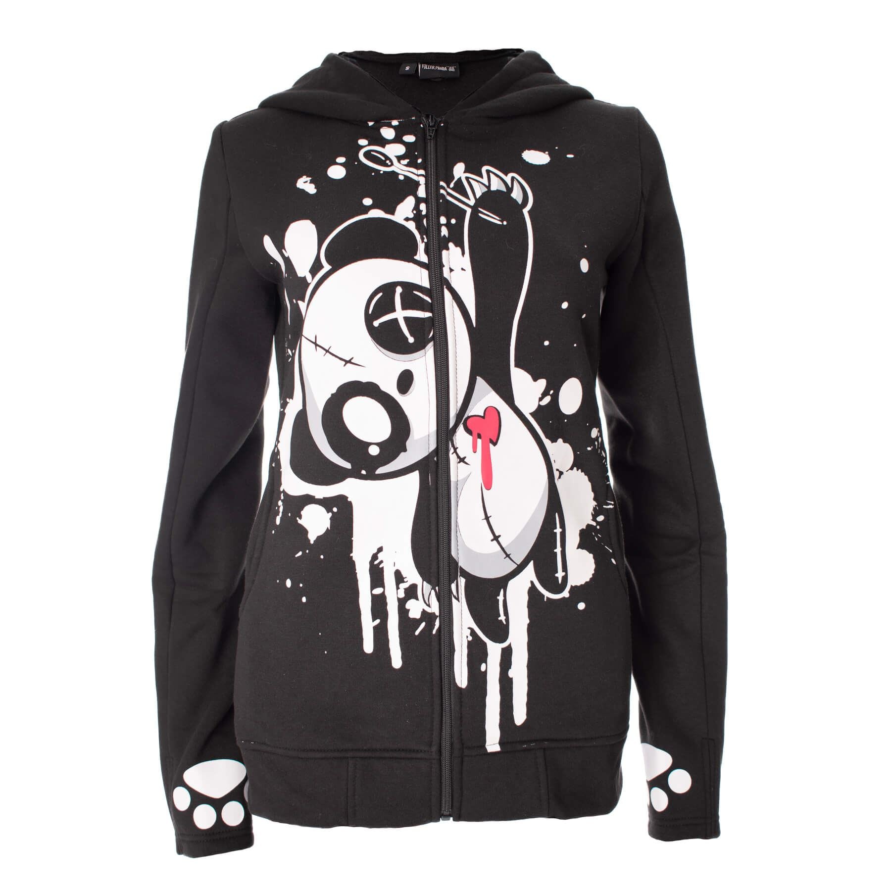 KILLER PANDA KP HEARTBLEED PANDA HOOD - BLACK – Osiris Gothic